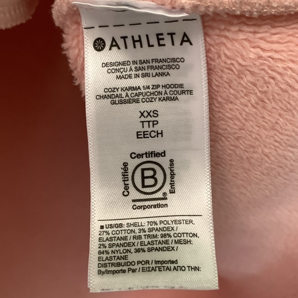 Athleta Cozy Karma 1/4 Zip Hoodie - Picture 4 of 9